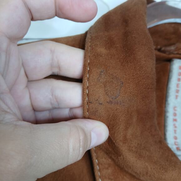 Robert Comstock Endurance Leather Button Down Collared Shirt Men LG Western Boho - Picture 6 of 14